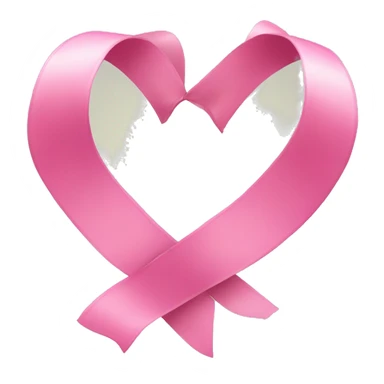 Pink ribbon heart. sticker