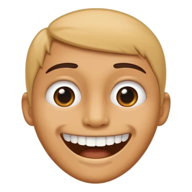 Face with only bottom teeth showing  sticker