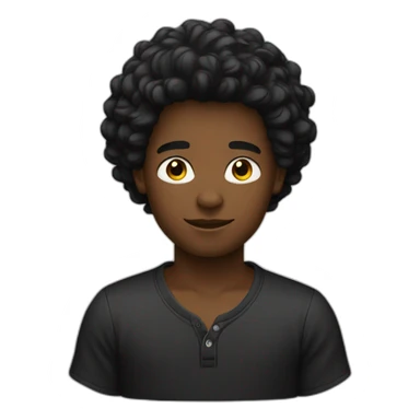 Garçon noir cheveux court sticker