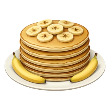 Pancakes with bananas on top sticker