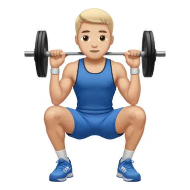 a man squats sticker