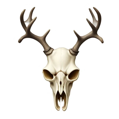 Deer skull with antlers sticker