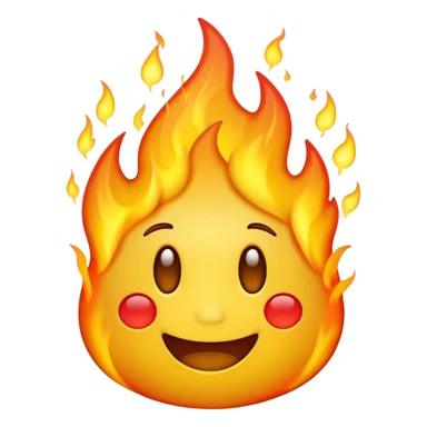 The emoji yellow On fire sticker