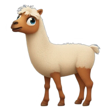 finding dory holding a llama sticker