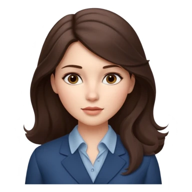 Cinematic Realistic Woman Work, depicted with lifelike skin texture, subtle rosy undertones, and soft natural lighting that enhances the gentle contours of her face. Her intricately detailed brunette hair is elegantly styled , sticker