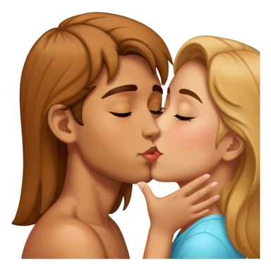 Joven dando un beso sticker