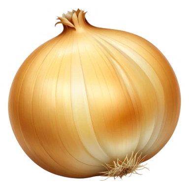 Cinematic crisp white onion, slightly peeled to reveal smooth layers, warm golden tones, rustic and fresh, soft glowing highlights. sticker