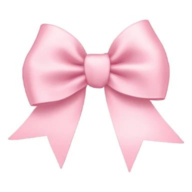 light pink ribbon bow sticker