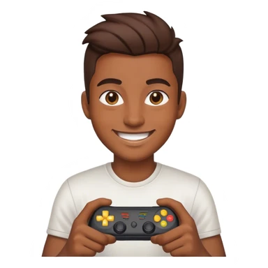 face of an gamer close up with happy remarks  sticker