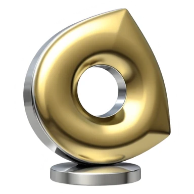 A modern abstract sculpture sticker