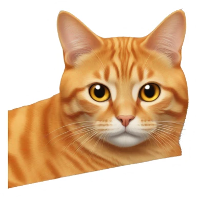 Orange cat in the car sticker
