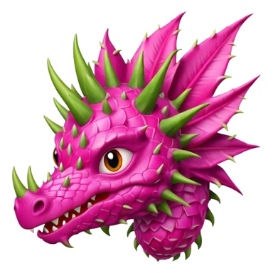 a dragon with the design of a dragon fruit sticker