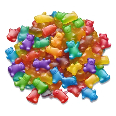 Gummy bear pile sticker