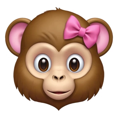 Monkey with a hair 🎀 sticker