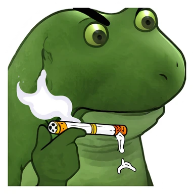 dog smokin weed sticker