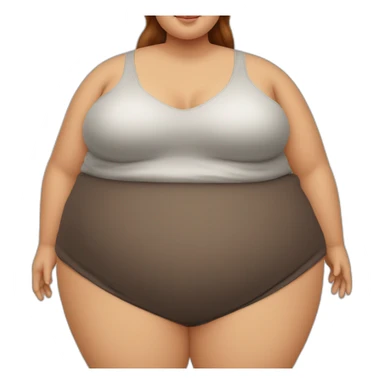 obese-woman-big-belly-grosse-fesse-cuisse-énormecheveux-marron sticker