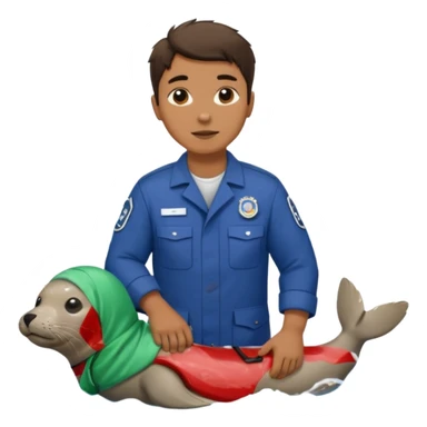 National Oceanic and Atmospheric Administration rescue workers rescue a seal sticker