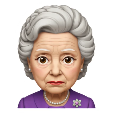 La reine Élisabeth 2 en moche et aigri  sticker