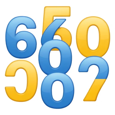 six seven number sticker