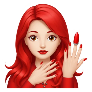 long haired woman nail art on nails sticker