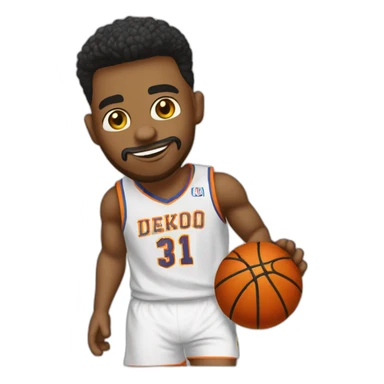 Jugador blanco de basket camiseta con el nombre deARIO sticker