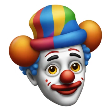 Pensive clown sticker