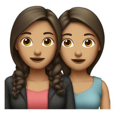 Two brunette women in relationship  sticker