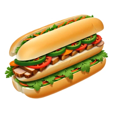 traditional banh mi with char grilled pork sticker