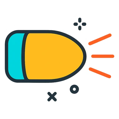 car headlight icon with color outline sticker