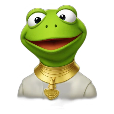Egyptian Kermit the frog sticker