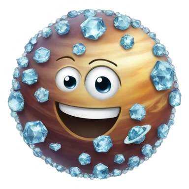 a planet made of diamonds sticker