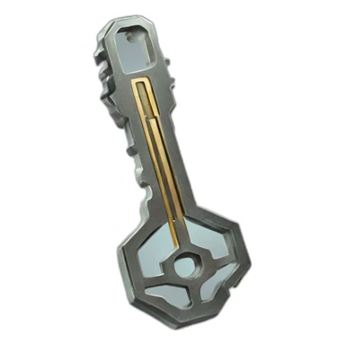Scifi metallic key sticker