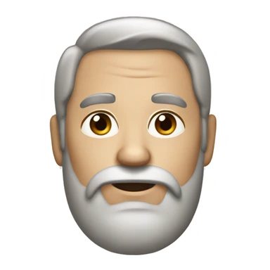 a bit older, beard a bit white, dark eyes and brown short  sticker