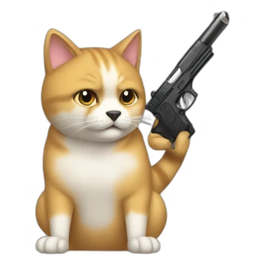 cat with gun like doge_gun emoji (doge gun https//emoji.gg/emoji/1311-doge-gun) sticker