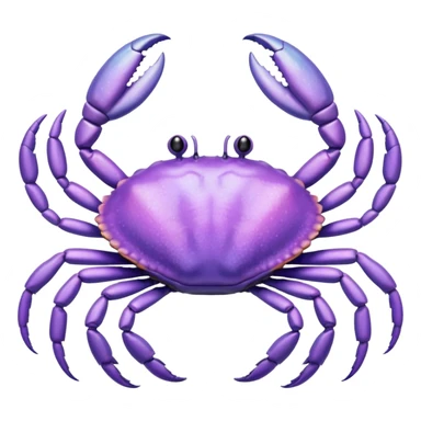 Pastel iridescent Lilac crab sticker