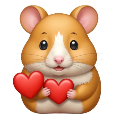 happy heart hamster sticker