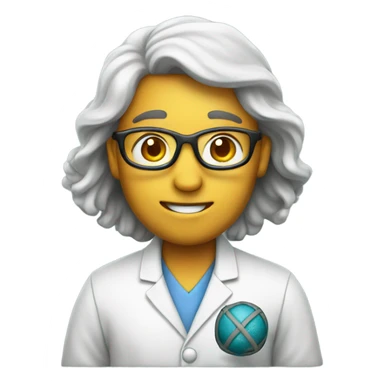 Scientists holding a softball sticker