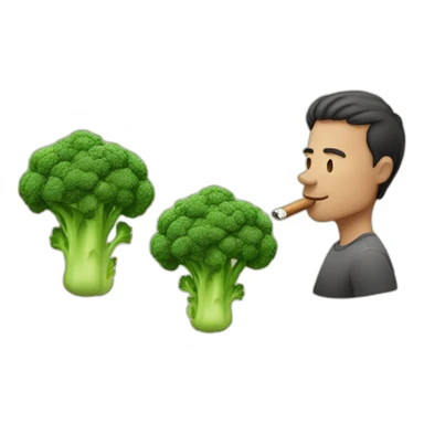 Person Smoking, love heart broccoli,  420 sticker