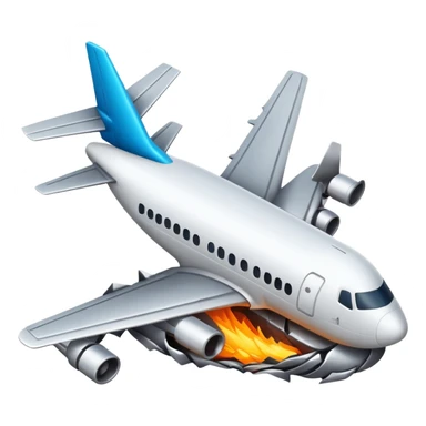 Plane nosedive crash landing sticker