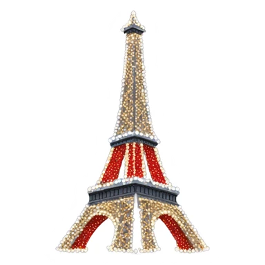 Eiffel tower wrapped in Christmas lights  sticker