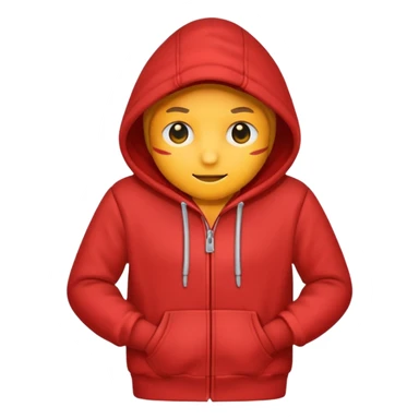 a red hoodie sticker