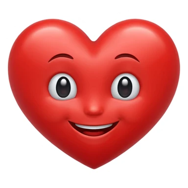 Laugh with red heart sticker