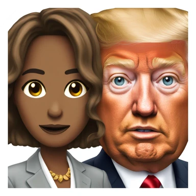 Trump and Kamala  sticker