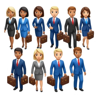 isometric people dressed as realtors sticker