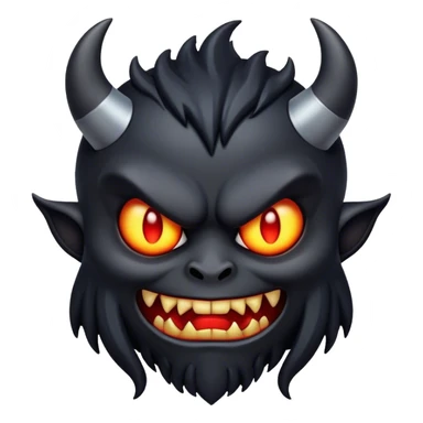 شيطان لون اسود  sticker