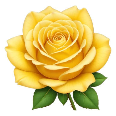 yellow rose laying on its side, clean and clear details sticker