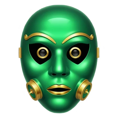 glitter green toxic mask sticker