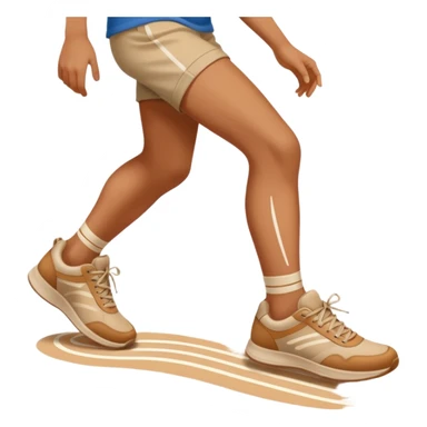 a shoe with a foot inside, stepping and showing a clear shoe print below. and leg with motion line







 sticker