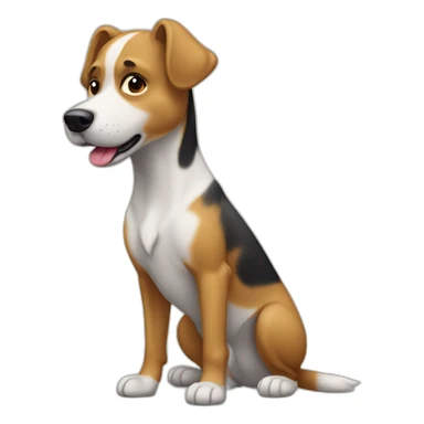 Chien debout  sticker