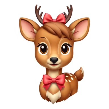 Bambi With a bow sticker